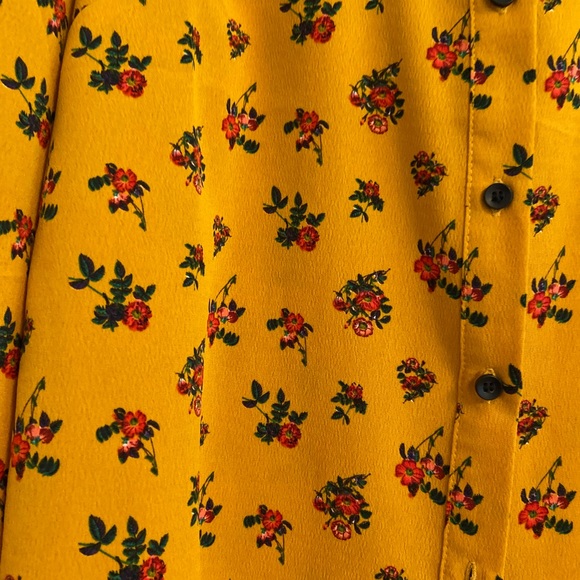Top Shop Yellow and Floral (Western Look) Blouse - Picture 4 of 4
